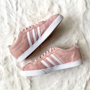 Adidas Courtset Neo Women's Tennis Athletic Shoes Size 6 Pink White Suede CG5818